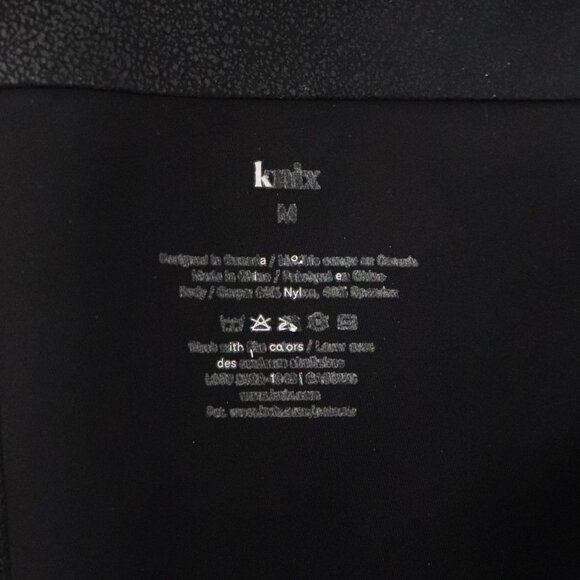 Knix Papaya Black Sz M Faux Leather Sculpting Shapewear High Rise Leggings - Picture 10 of 10